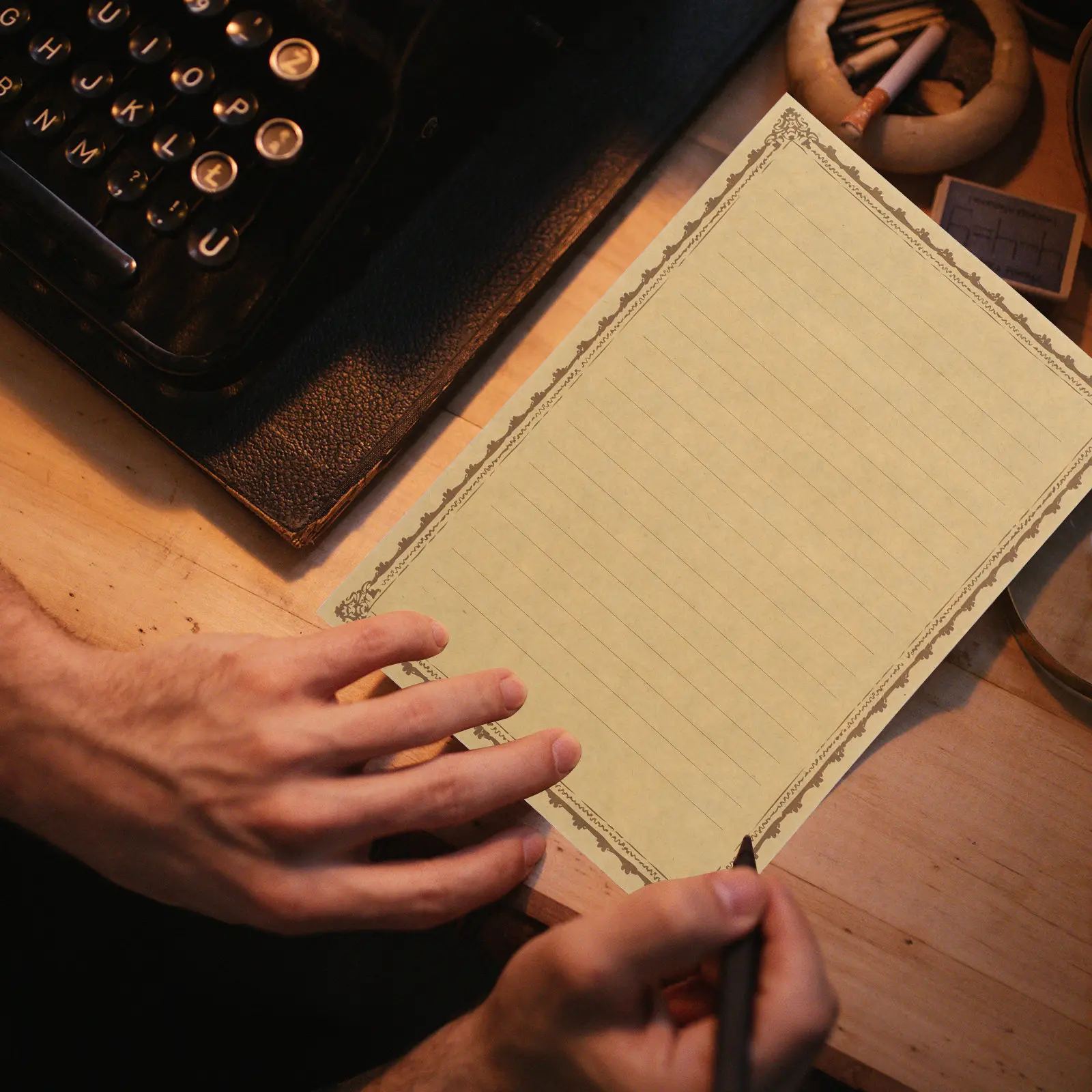 

2Sets Retro Vintage Letter Paper and Envelope Set A5 Writing Paper Smooth Thick Stationery for Journaling Notes Poetry Letters
