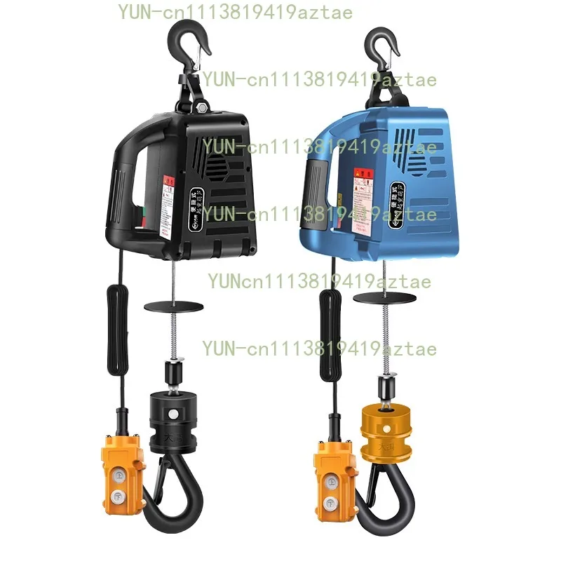 Micro Electric Hoist 220V Small Elevator Remote Control Portable Hoist Portable Electric Small Winch Lifting Traction