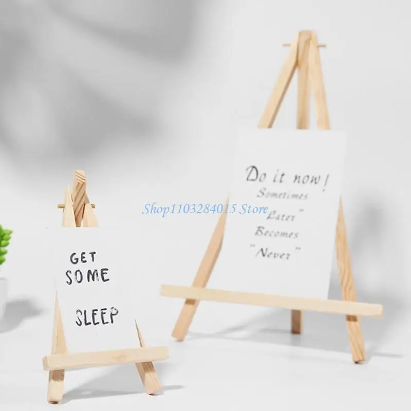 R6FF 10PCS Small Desk Easels Canvas Painting Holder Wooden Tripod Easels Tabletop Display Stand for Photo Chalkboard Signs