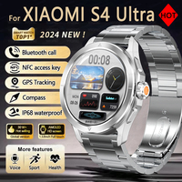 NEW S4 Ultra GPS  sports Smart Watch Men is suitable for Xiaomi AMOLED HD Screen Bluetooth call NFC heart rate 5ATM waterproof