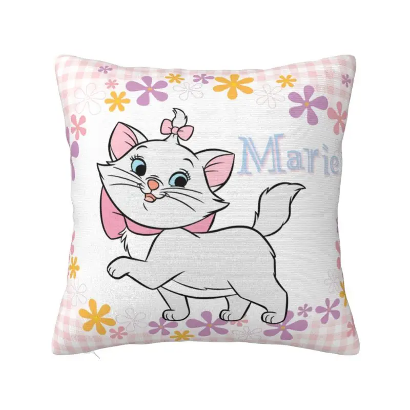 

Custom Cute Marie Cat Cushion Cover 45x45 Cm Soft Polyester Throw Pillow Case For Sofa ChairDecoration Bedding Pillowcase