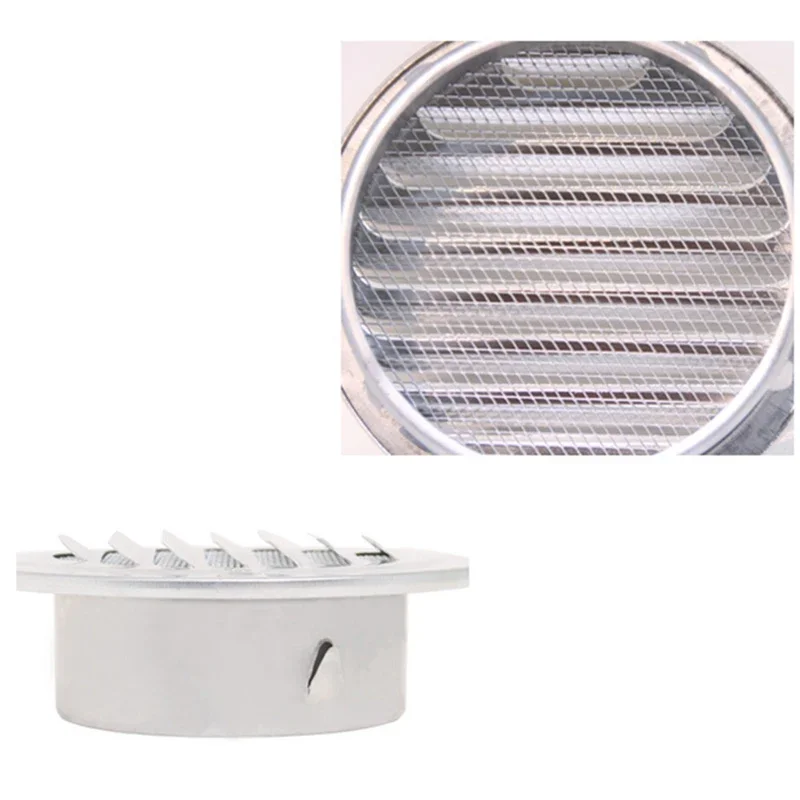 

Air Vent Stainless Steel Air Outlet Exterior Wall Air Vent Grille Round Ducting Ventilation Grilles Home Office Vent Cap