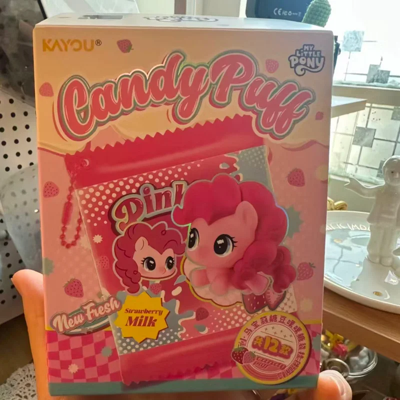 KAYOU Oficial My Little Pony Candy Puff Blind Bag Charm Applejack Rarity Snack Bag Figura 3D Kawaii Regalo Anime Merchandise