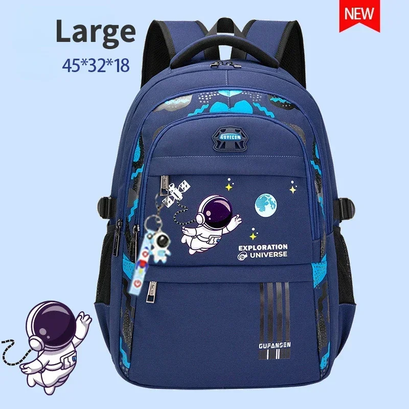 2024 New Kids Backpack Cartoon Astronaut Teenages Schoolbag Primary Waterproof Backpack Boys Girls Orthopedic Mochila Infantile