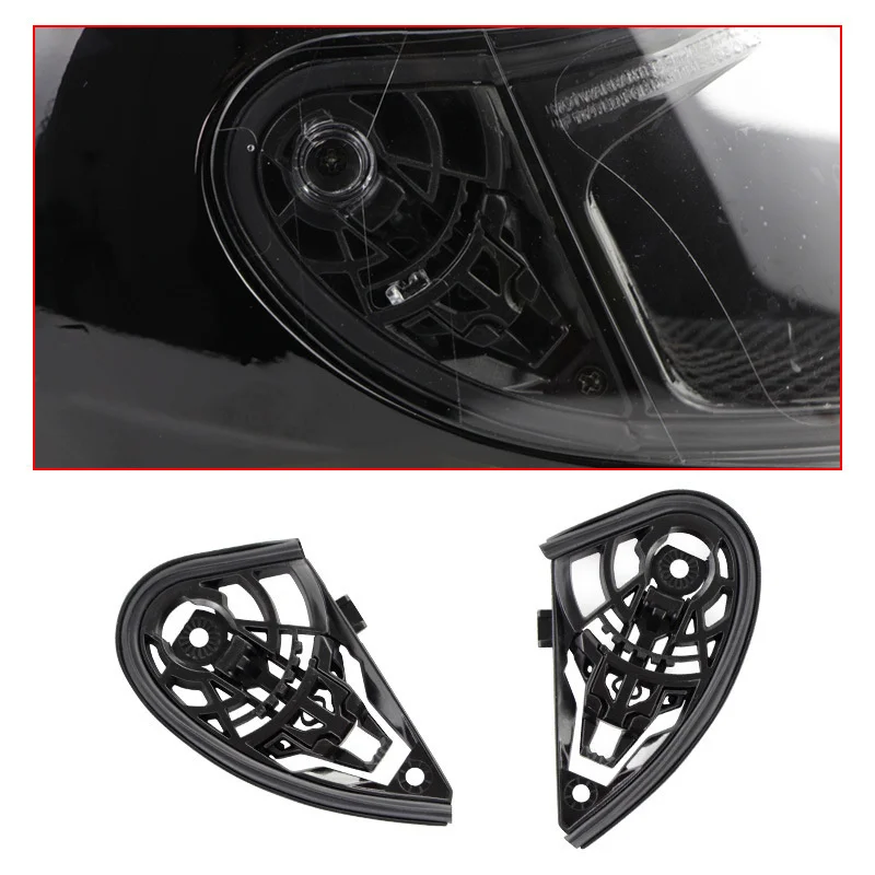 Pair Motorcycle Helmet Visor Shield Gear Base Plate Lens Holder For AGV K1 K3SV K5 / K3 K4/X14 Z7 /Z8