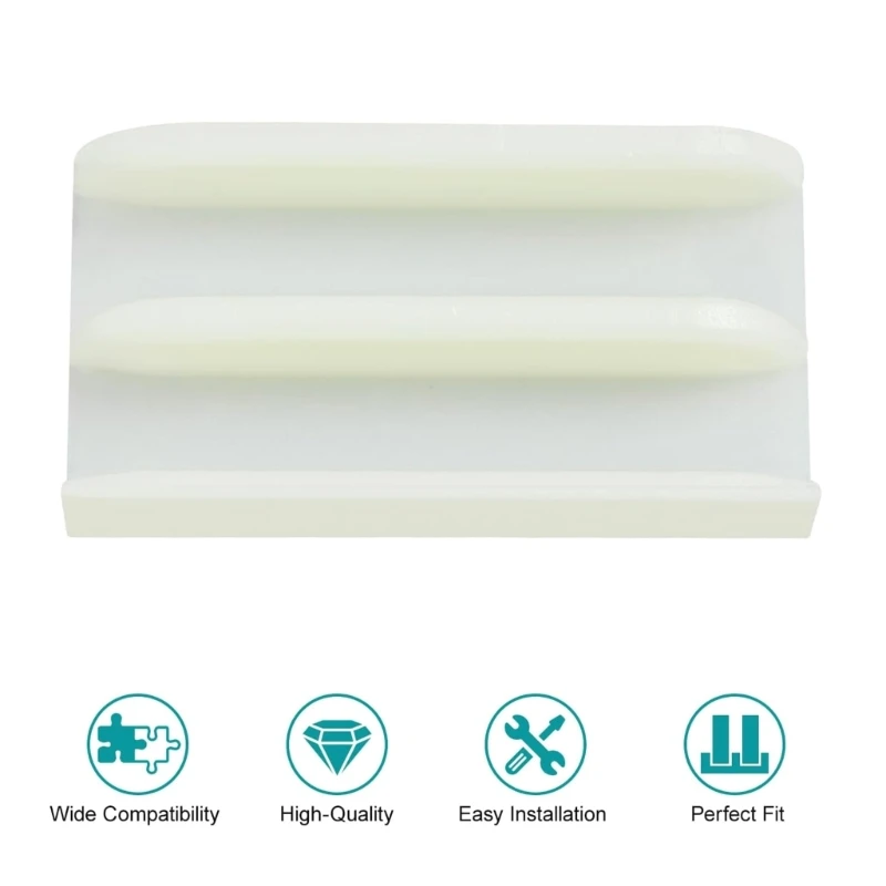2Pcs Plastic Shower Door Bottom Set Shower Door Track Easy to Use for Smooth Sliding & Secure Glass Alignment C7AC