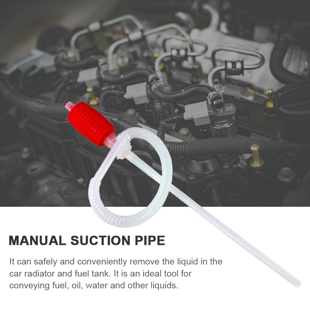 Water Chemical Liquid Pump Portable Car Truck Fuel Siphon Oil Gasoline Diesel Transfer Sucker Hand Pump Manual Oil Suction Pipe