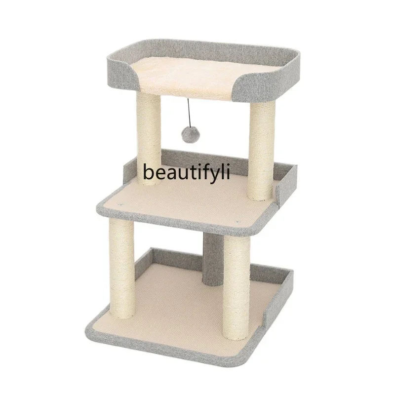 

Cat Climbing Frame Cat Nest Tree Integrated Toy Sisal Cat Scratch Board Nest Small