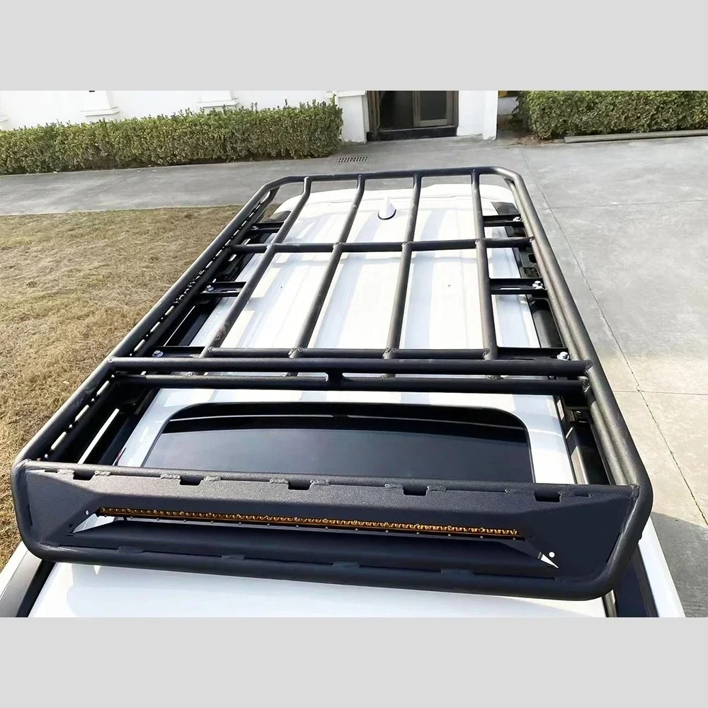 Heavy Duty Custom Manganese Steel Universal Fit Black Steel Roof Rack Basket SUV Cargo Carrier for Terra