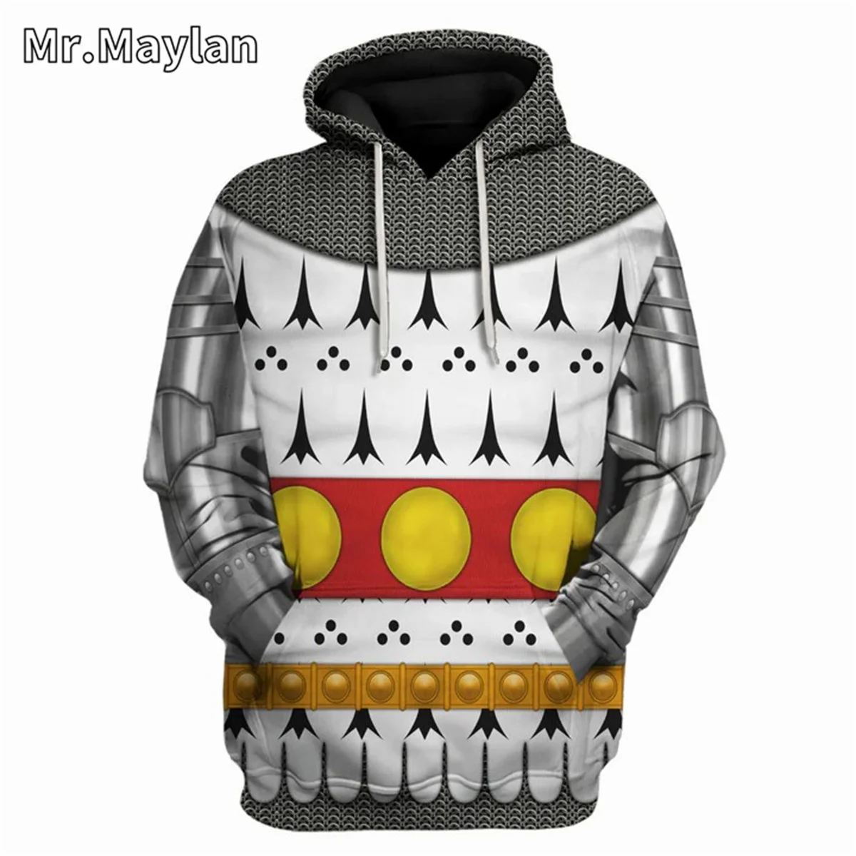 Medieval Knights Armor Cosplay Costume 3D Print Unisex Hoodie Men Sweatshirt Streetwear Zip Pullover Casual Jacket Tracksuits-15