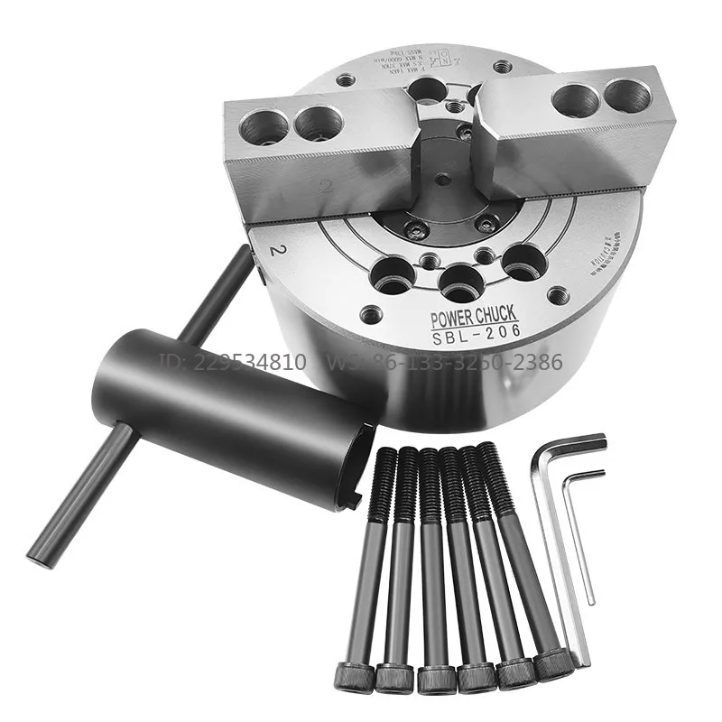 Hydraulic hollow two-jaw chuck Hydraulic two-jaw chuck 6 inch 8 inch 10 inch numerical control lathe fixture Powerful power card