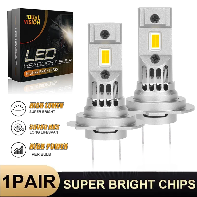 H7 LED Headlight Bulb Wireless 6000K 3585 CSP Car Headlamp Auto h7 Canbus no error H7 Turbo Led 12V Automobile