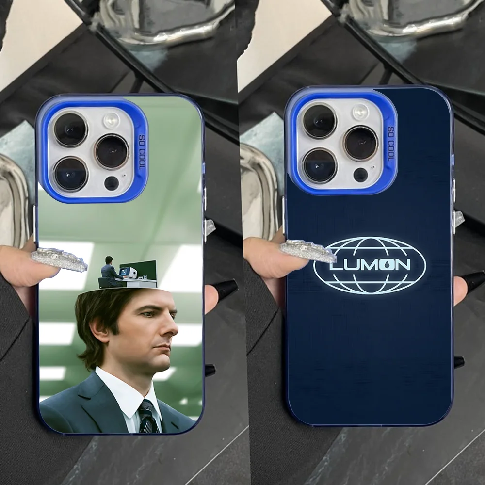 

S-Severance Horror Series Phone Case For iPhone 16,15,14,13,12,11,Pro,Max,Plus,Mini,XS,SE Anti Fall Blue Matte Hard Bumper