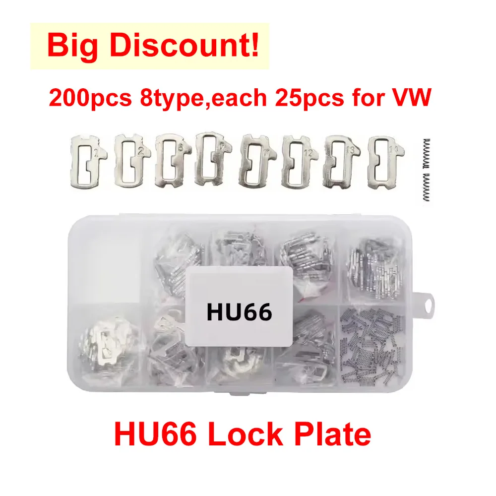 200pcs/lot HU66 Lock Plate Car Lock Repair Accessories Car Lock hu 66 Reed Plate for VW M094 8 Type Each 25pcs