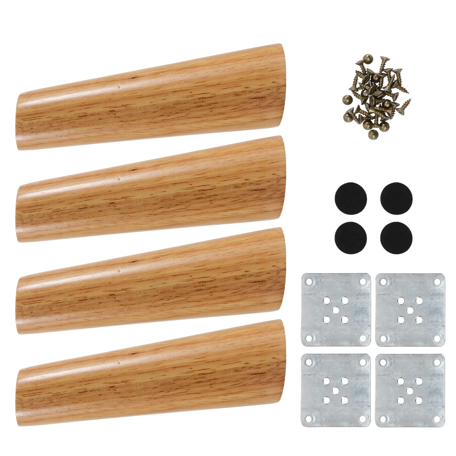 

1 set Solid Wood Table Natural Oak Furniture Feet for Sofa Cabinet Bedside Easy Installation Floor Protection Modern Design Long