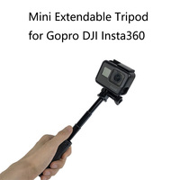 Tripod Mount Selfie Stick Extendable Monopod+Half Zip Mini Carrying Bag for GoPro 12 11 10 DJI Action 4 3 Insta360 X4 X3 X2 Vlog