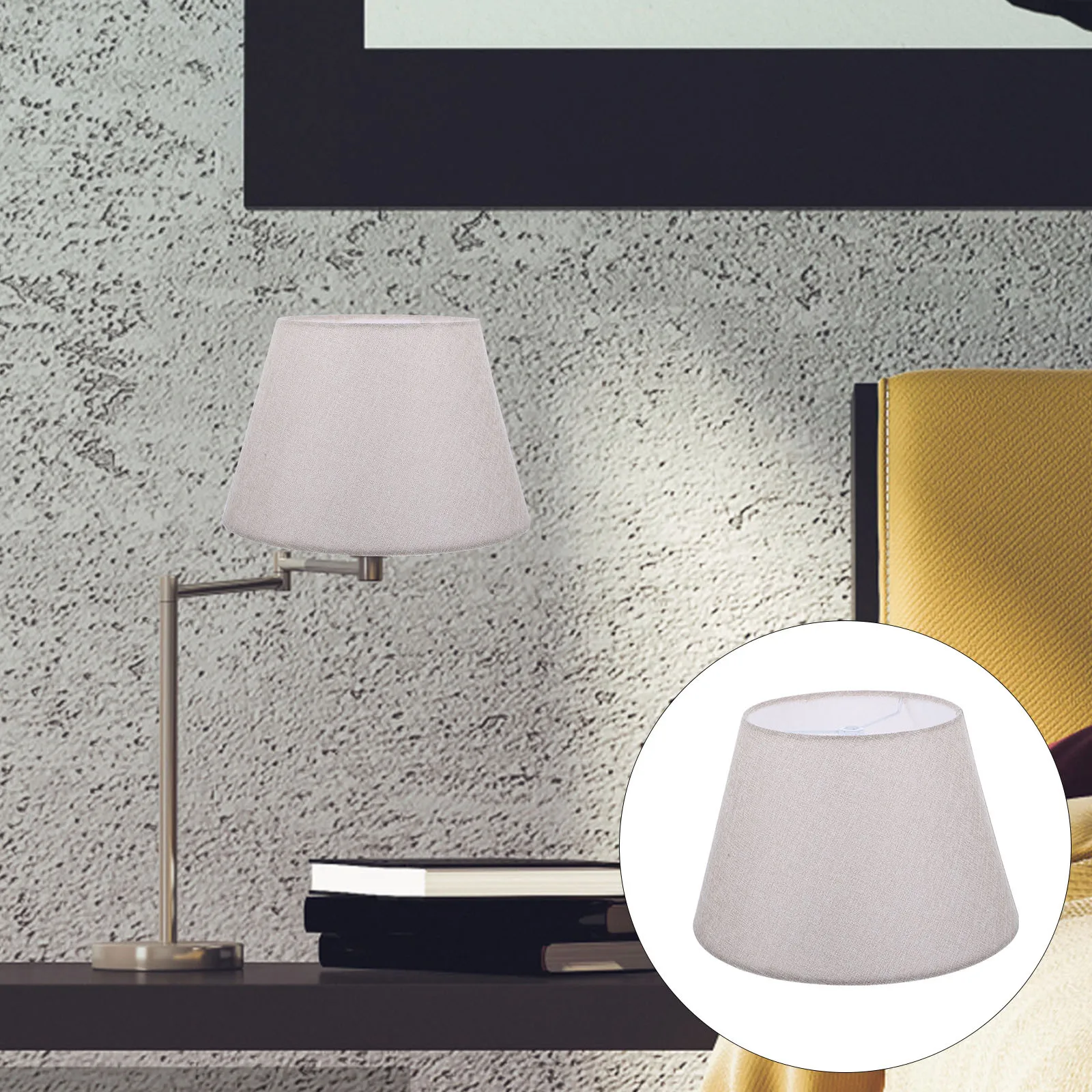 

Cloth Lamp Shade E27 Table Light Cover Fabric Replacement Lampshade for Desk Lamp Bedroom Living Room Dining Room