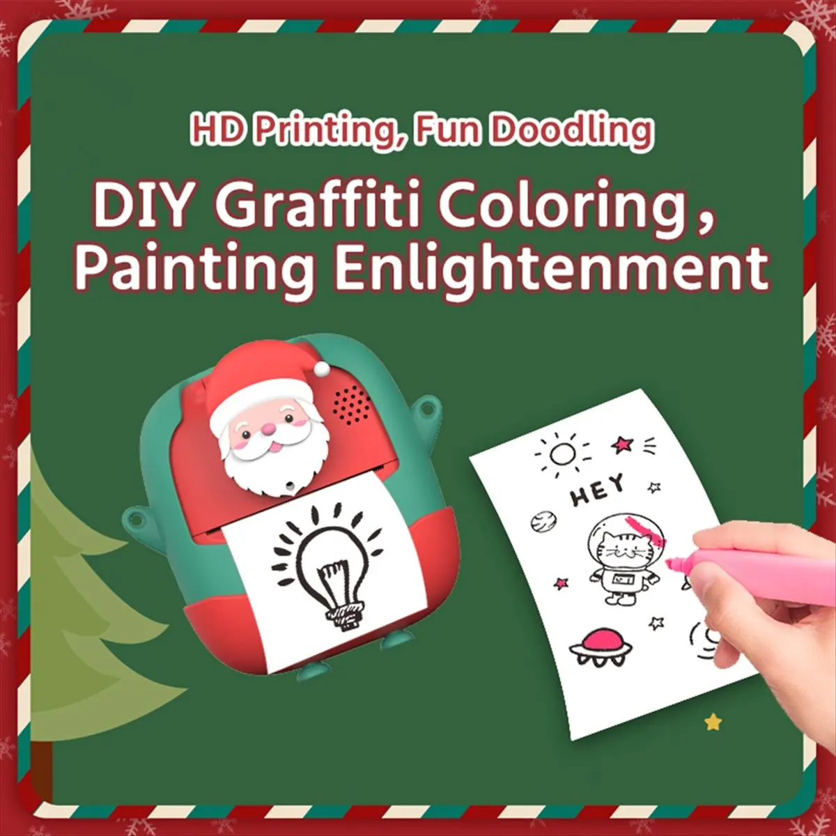 

Мгновенная камера BHBL с быстрой визуализацией — рождественское издание, подарок для взрослых и детей