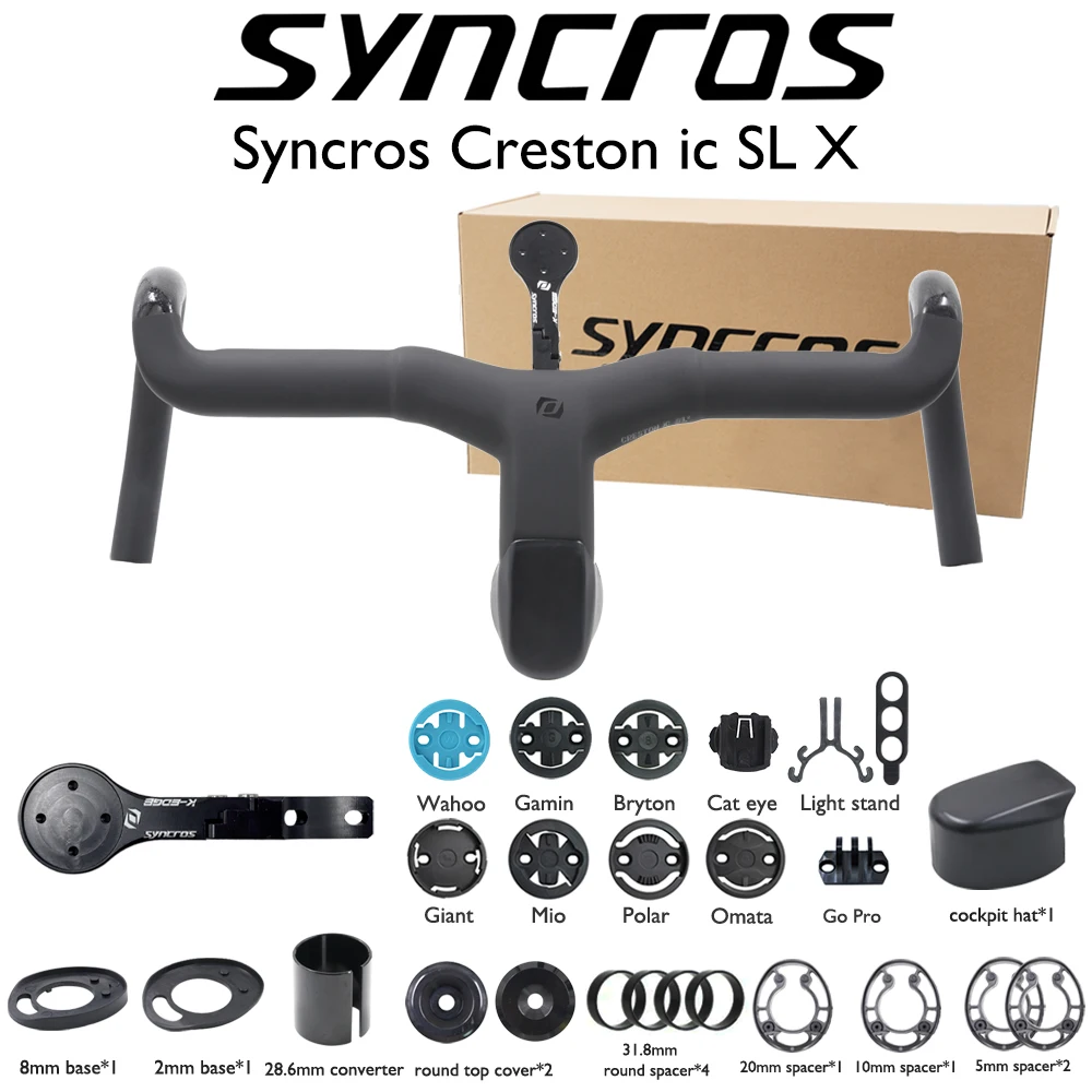 

Syncros Creston ic SL X integrated cockpit handlebar, applicable to gravel,the best off-road choice, full carbon fiber handlebar