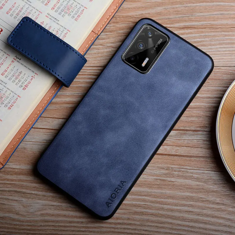 Case for Realme GT 5G Neo Flash Neo2T X7 Max Q3 Pro 5G smooth feel solid color pu leather cover