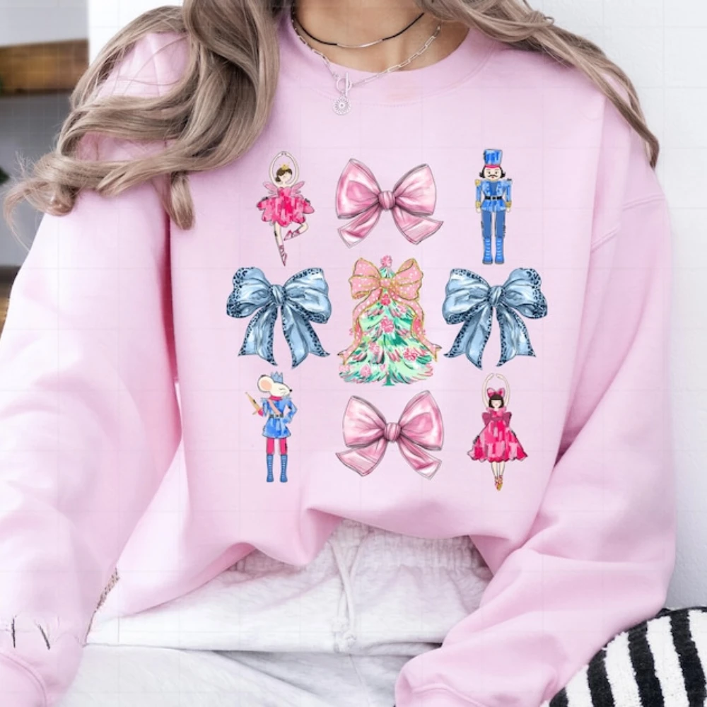 Women's Nutcracker Coquette Sweatshirt Christmas Nutcracker Sweaters Coquette Ballet Doll Coquette Tops Balletcore Sweatshirts