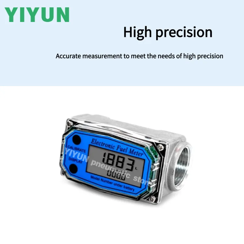 Stainless steel digital display flowmeter 4 points 6 points 1 inch 1.5 inch 2 inch 2.5 inch 3 inch Turbine aluminum alloy meter