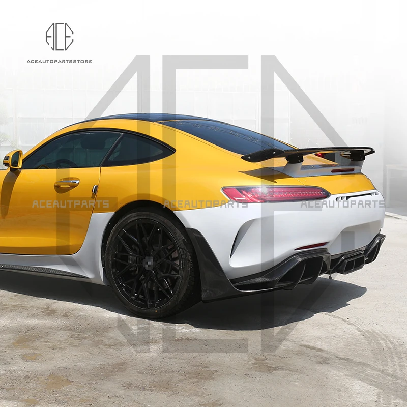 For Benz AMG GTR PRO Style Carbon Fiber Car Rear Bumper Diffuser Rear Splitters Spoiler Back lip body kit