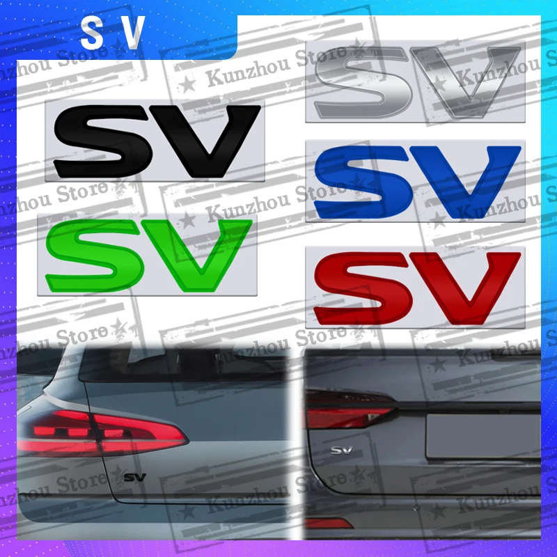 شعار معدني SV لنيسان باثفندر R51 Teana Sentra Navara Titan Pro4X شعار شعار السيارة الخلفي الجذع ملصق شارة التصميم #1