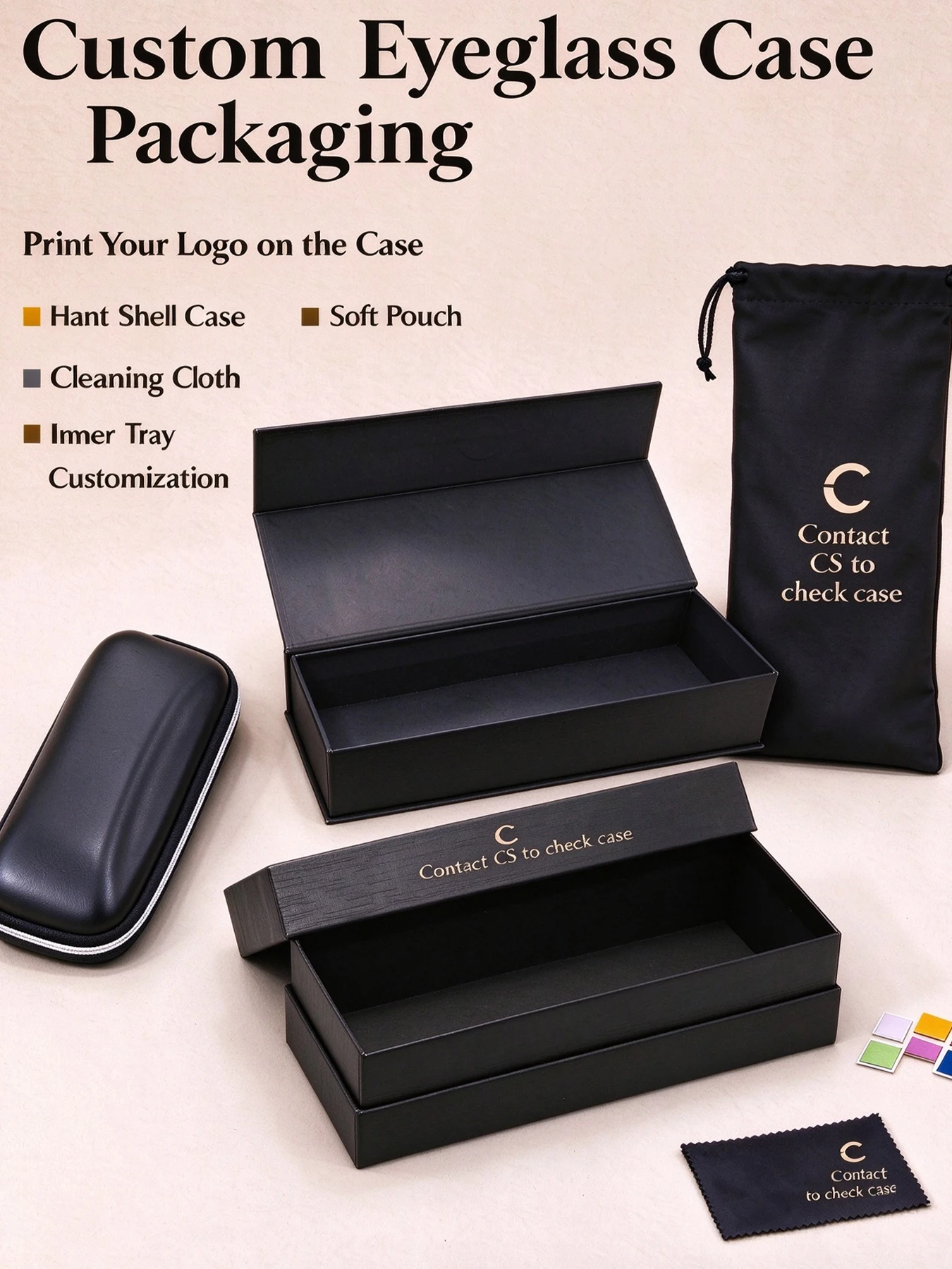 Customized Fashion Eyeglass Cases Free Mix & Match Special Custom Eyewear Storage Box