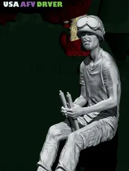 Resin soldier 1/16  modern USA AFV DRIVER  soldier  sit Model Unassambled Unpainted  Figure Building Kit