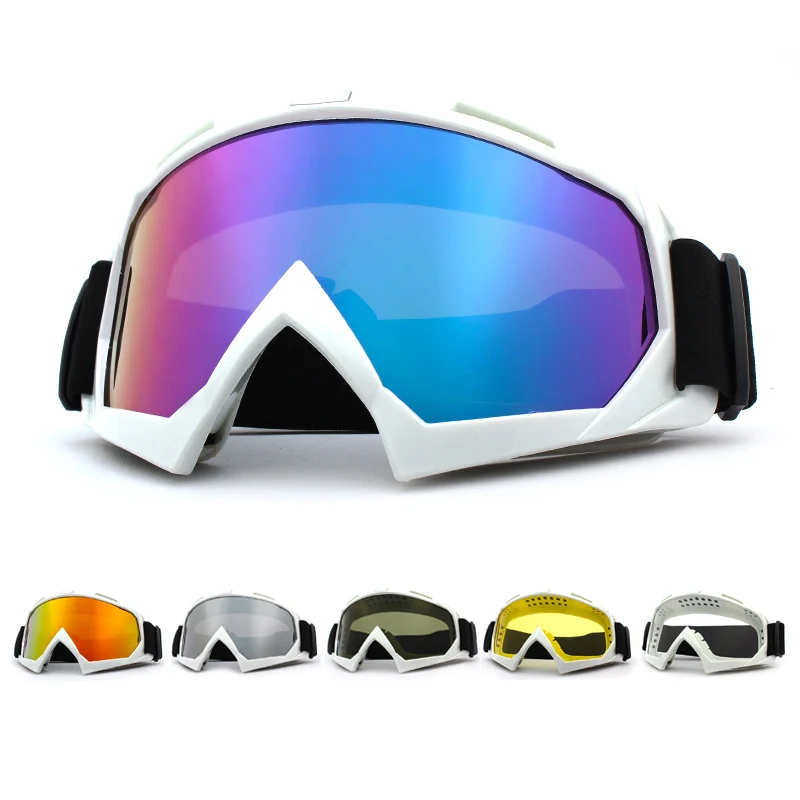 Skiing Goggles Windproof Cycling Motorcycle Snowboard Goggles Anti-Fog Anti-Scratch Dustproof Eyewear Outdoor Sports Goggles