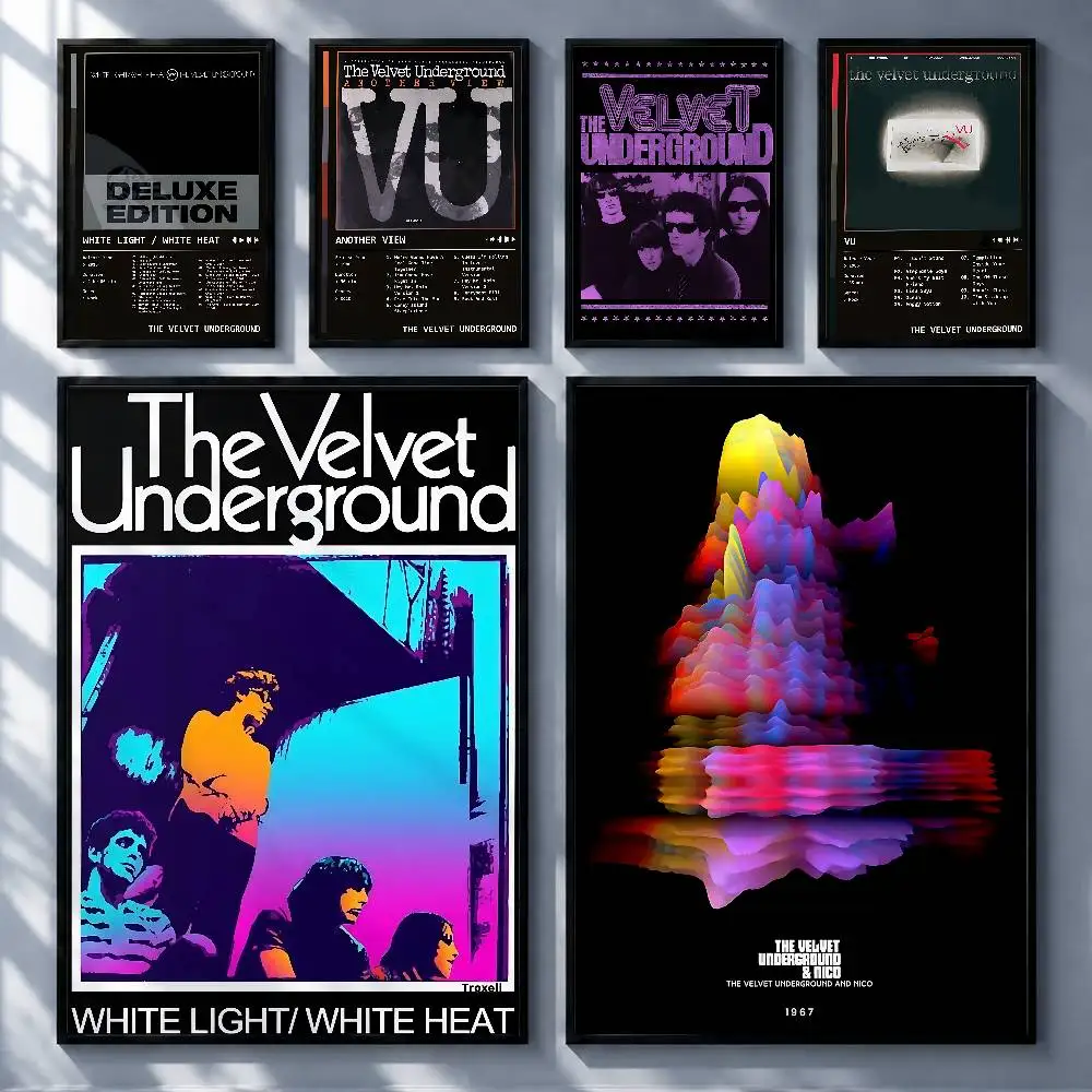 Vintage Band The Velvet Underground Premium Self-Adhesive No Residue Wall Sticker for Home Office Bar Decor