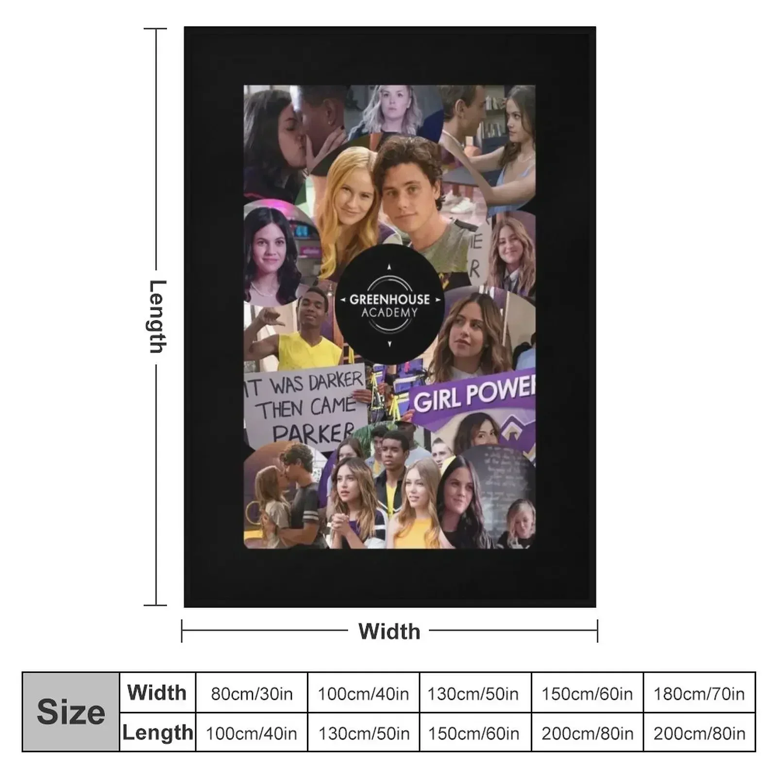 Greenhouse Academy Collage Throw Blanket Plaid Stuffeds Decorative Sofa Bed sofa bed Cute Blankets