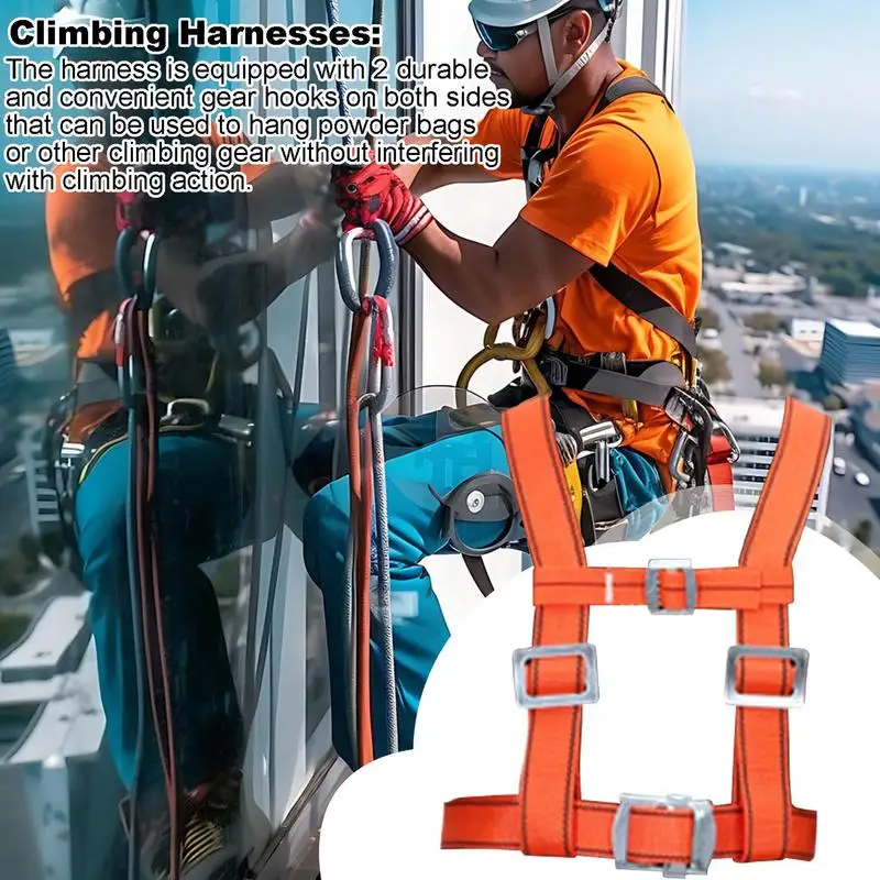 حزام تسلق الصخور قابل للتعديل متعدد الوظائف معدات تسلق الأشجار آمنة معدات القبض على السقوط لخصر الصدر والورك