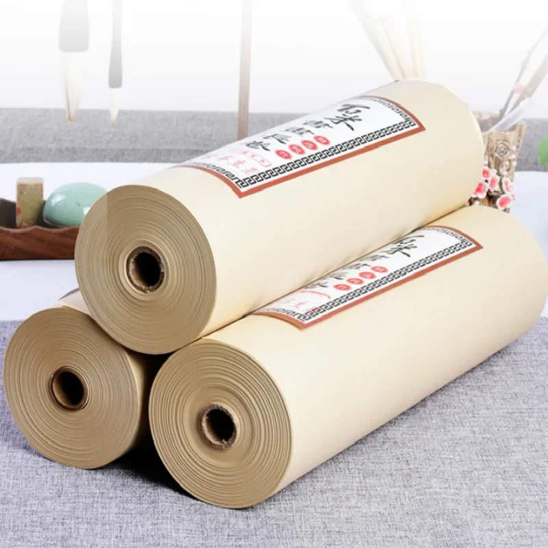 Drawing Papier Chinese Rice Paper Half-Ripe Gold Foil Xuan Paper Chinese Painting Calligraphy Raw Xuan Paper Rolling Rice Papier