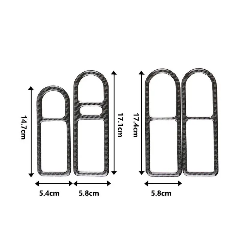For VW Golf 4 Jetta Bora MK4 R32 GTI 1999-2004 Car Carbon Fiber Interior Door Panel Bowl Frame Cover Sticker Trim Accessories view 4
