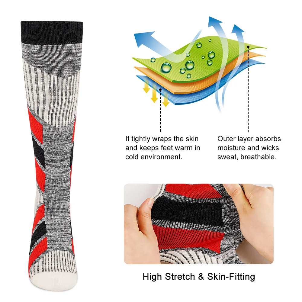 Thermal Socks For Women Long Compression Skiing Hiking Climbing Snowboarding Trekking Thickness Warmer Winter Sports Socks Men