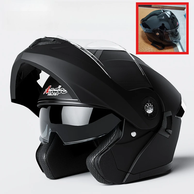 

Universal Motorcycle helmets Double Visors Modular Flip Up helmet Full face casque moto racing Motocross helmet