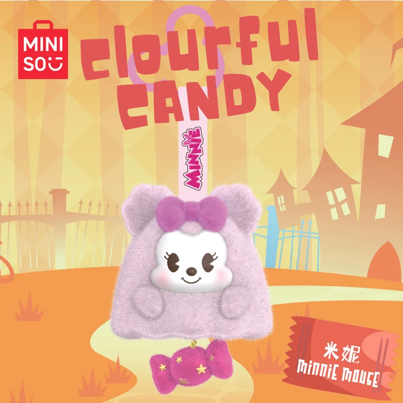 

MINISO & Disney Mickey family colorful candy PVC blind box, can be used for keychains and bags, cute anime pendant gift