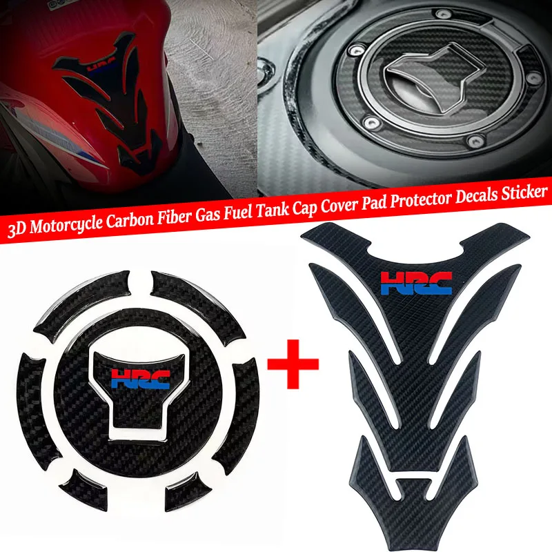 Motorcycle Carbon Fibre Fuel Tank Cap Cover Sticker Pad For CBR HRC CBR600RR CBR1000RR CBR900 CBR929 CBR954 CBR250 CB400 CB750