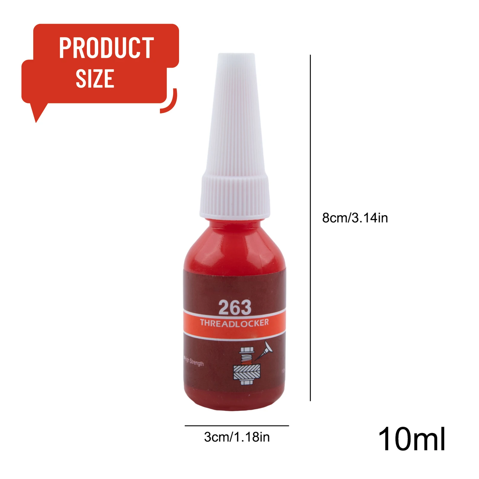 1pcs 10ml High Strength Threadlocker 263 Anaerobic Glue Anti-loose Seal Thread Locking Seal Glue Thread Locker
