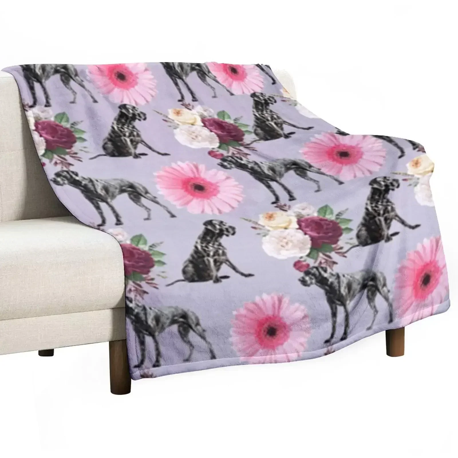 

Great dane Throw Blanket Durable Warm Blanket for Daily Home Use