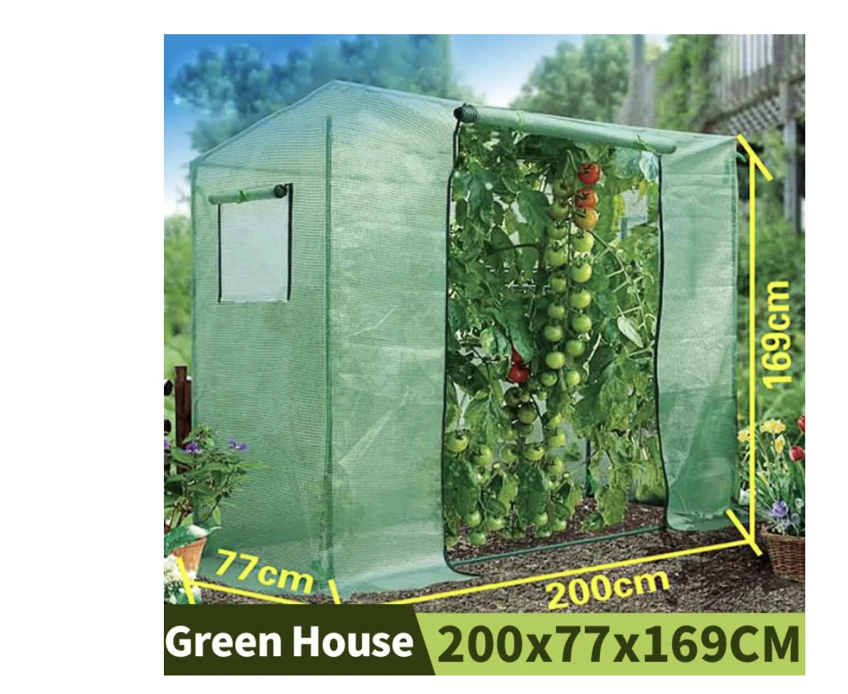 

PE Garden Greenhouse Garden Shed Tomato Strawberry Green House Outdoor Corrosion-resistant Plant Cover For Home 200x77x169CM