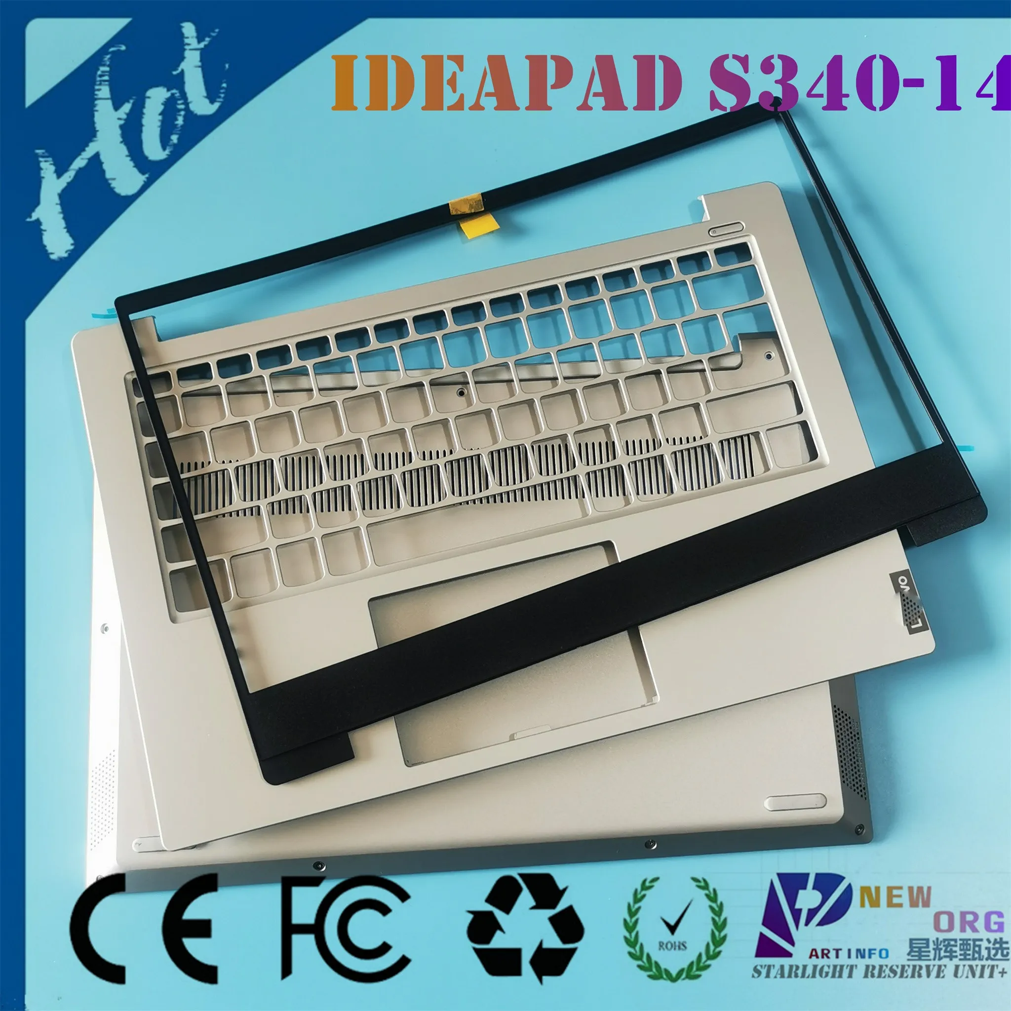 

NEW ORG laptop Case for IdeaPad S340-14 S340-14IWL S340-14API 2019 LCD front bezel palmrest bottom base