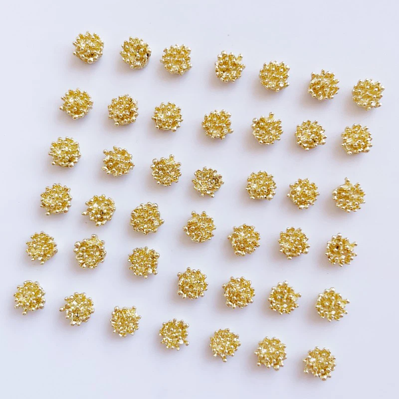 السائبة 10 قطعة 7 مللي متر الذهب زهرة السداة سبيكة فلاتباك تزيين DIY بها بنفسك القرط أجزاء النتائج مجوهرات الإكسسوار