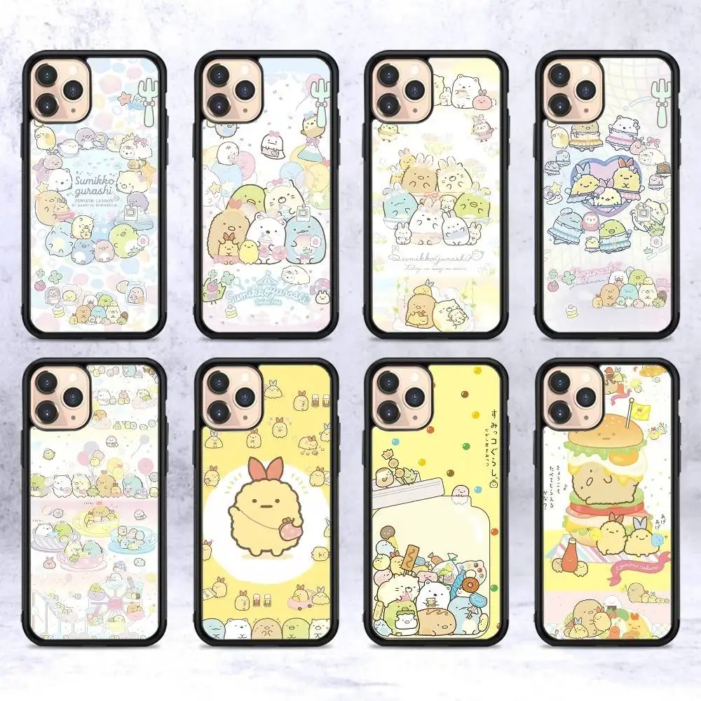 

Anime S-Sumikko G-Gurashi PC+TPU Protective Phone Case For iPhone 17 16 Pro max 15 Plus 14 13 12 11 Cover