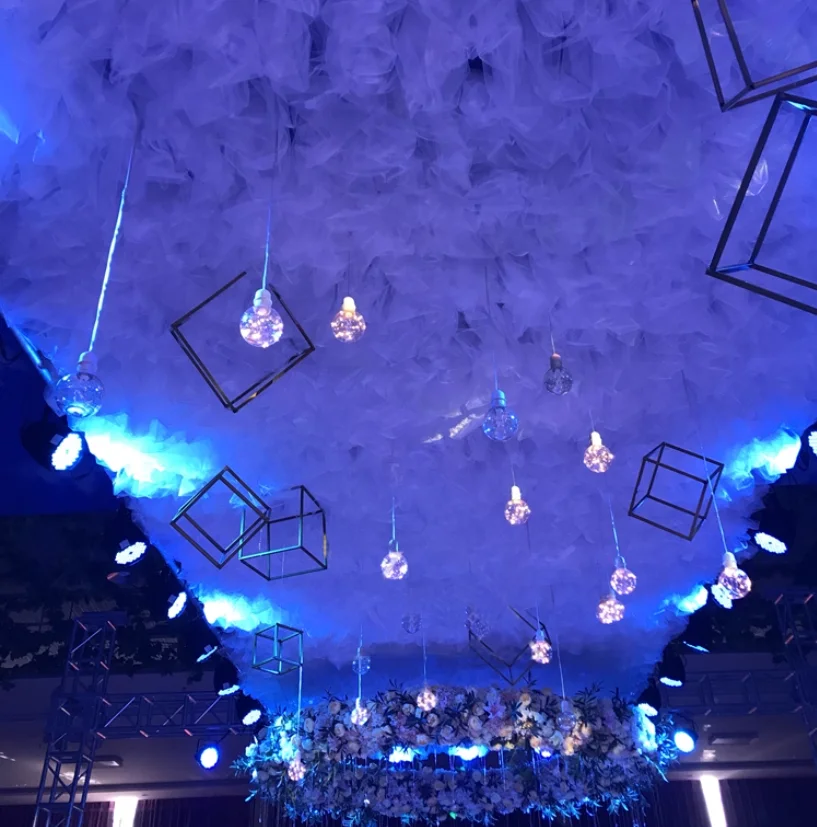 

Wedding Cloud Ceiling Gauze Decorative Drapes Snow Background Curtain Stage Cloud for Event Wedding Birthday Party Decoration