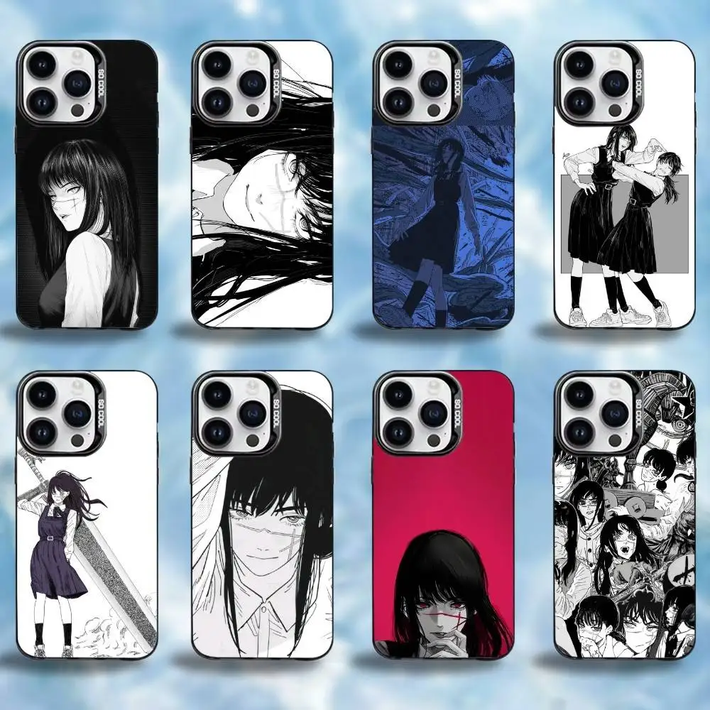 

C-Chainsaw M-Man Mitaka Asa Phone Case For iPhone17,16,15,14,13,12,11 Plus,Pro Max Black Colorful Silver Phone case Funda Cover