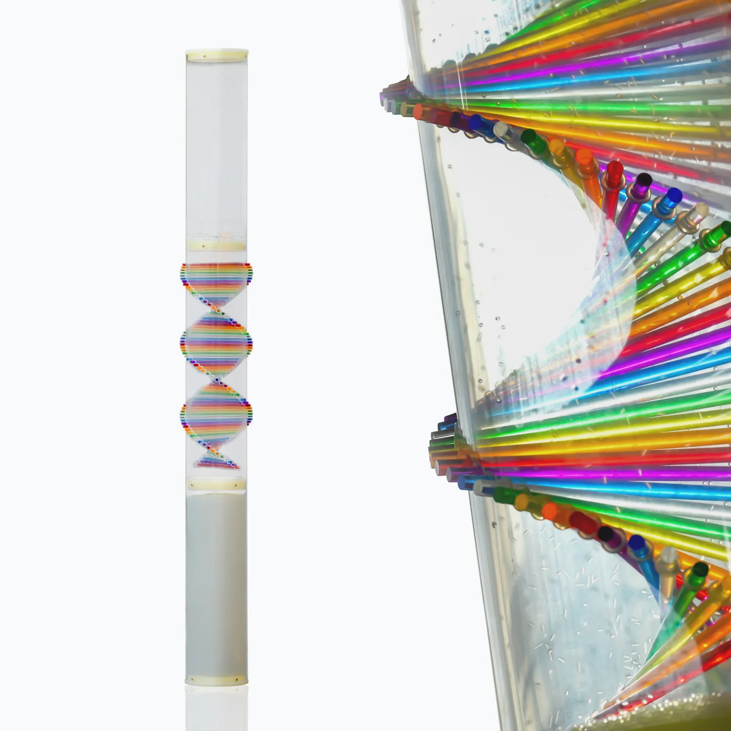 Acrylic Rotating Rain Stick Simulated Rain Sound Musical Instrument Meditation Healing Percussion Rain Sound Prop Meditation