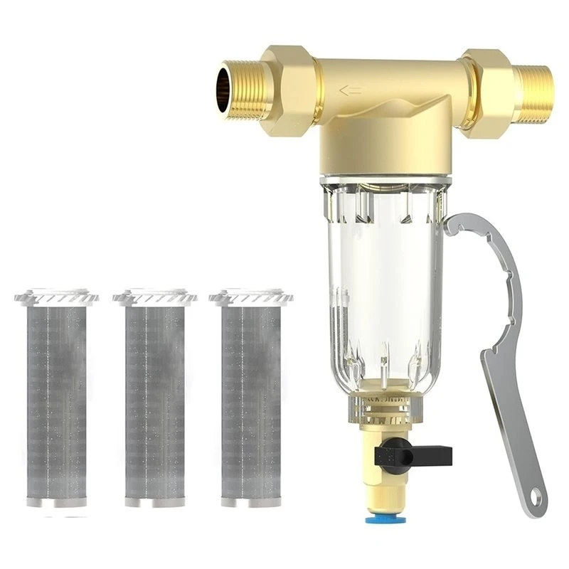 filtre-a-sediments-exquisite-spin-down-double-filetage-1-mnpt-et-3-4-fnpt-incluant-un-adaptateur-3-4-mnpt-maille-de-40-100-200-microns